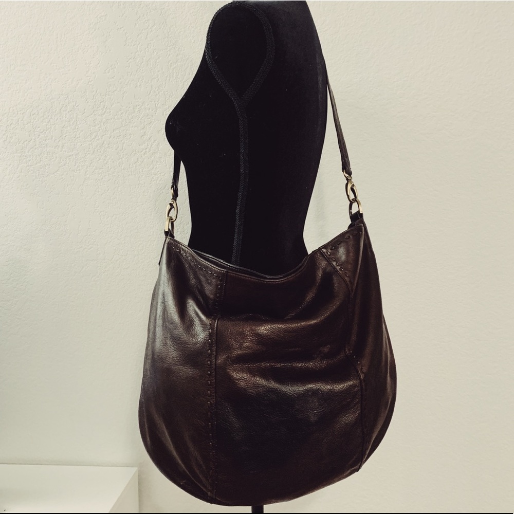 Sigrid Olsen Brown Leather Hobo Bag